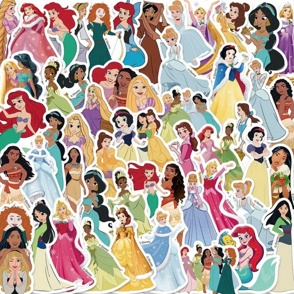DISNEY Princess Large Waterproof Stickers‎ (25 pc) SUPER CUTE!